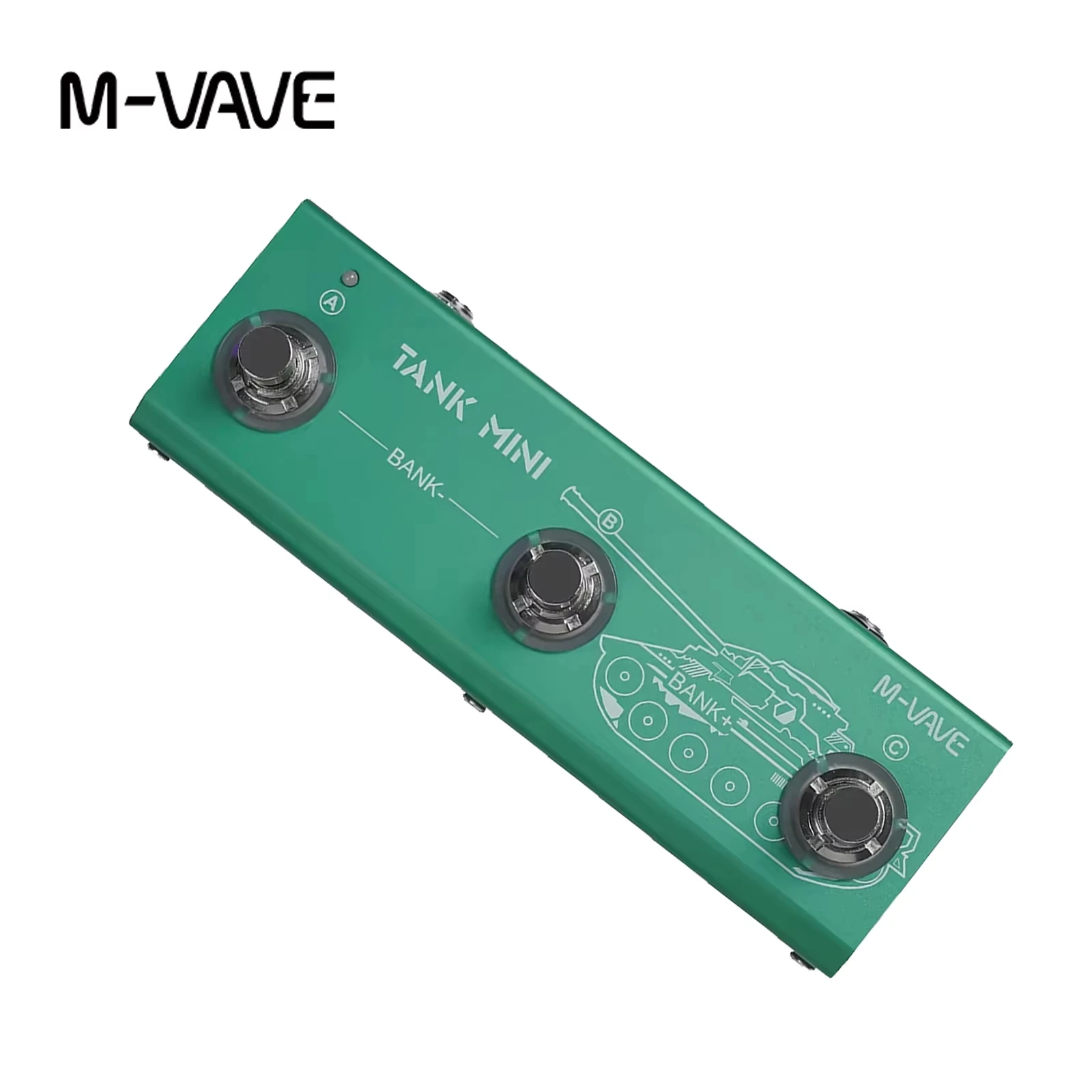 

Гитарная педаль эффектов M-VAVE TANK-MINI: 10 FX, усилитель, реверберация, дилэй, загрузка IR, OTG-запись, портативная, перезаряжаемая