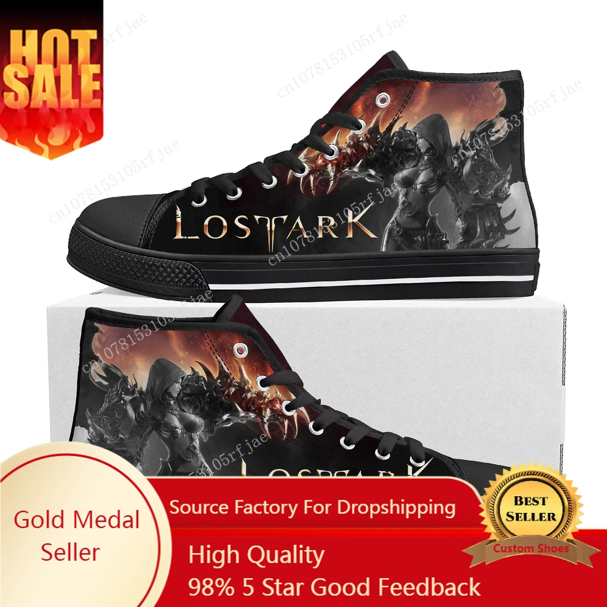 

L-Losts A-Ark High Top Sneakers Cartoon 3D Game Men Women Teenager High Quality Canvas Sneaker Fashion Custom Built Couple Shoes