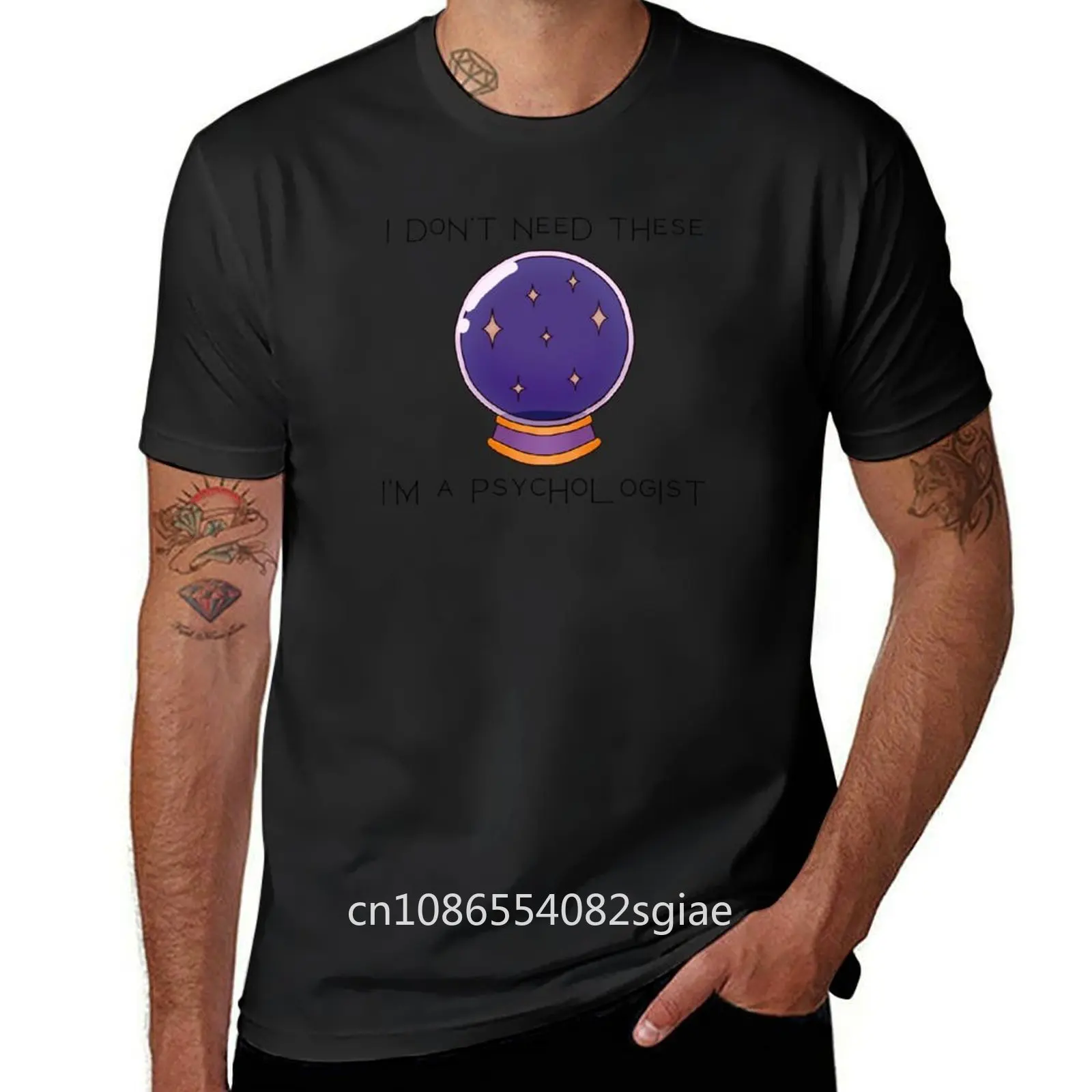 Mindful Psychologist: Magic Ball T-Shirt customizeds summer tops cute clothes plain men clothings