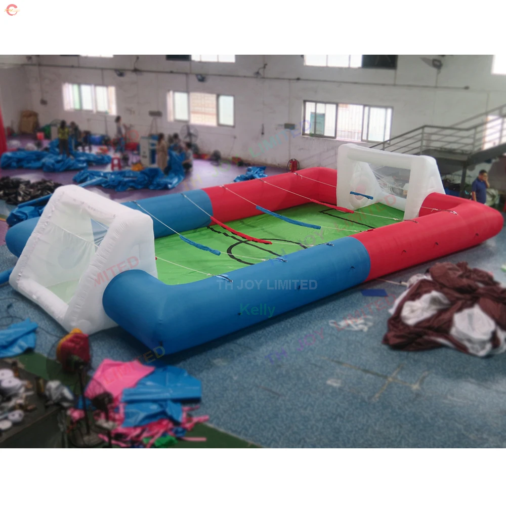 

Free Ship Outdoor Activities giant inflatable football pitch soccer field sport game for sale