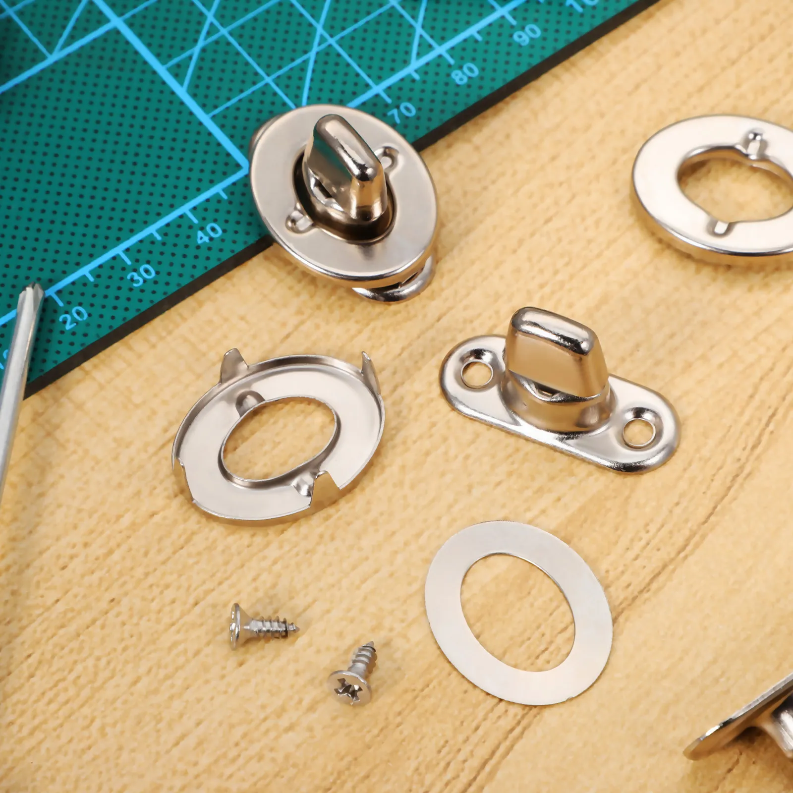 24Sets Turn Button Fasteners Precision Designed Metal Twist Lock Fasteners for Canvas Tarps Boat Covers Outdoor Machinery