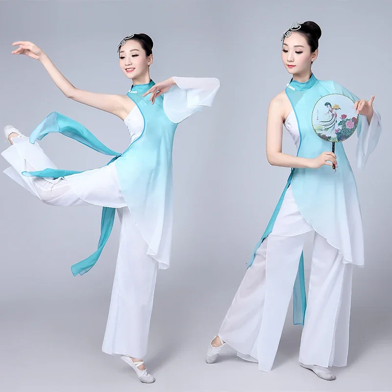 Costume de danse folklorique traditionnelle chinoise pour femmes et enfants, vêtements Yangge, robe Yangko pour filles