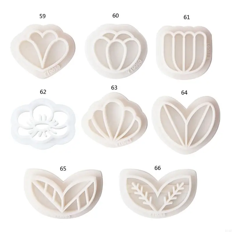 918F Flower Pottery Clay Cutter Hollow Plastic Earring Cut Mold For Earring