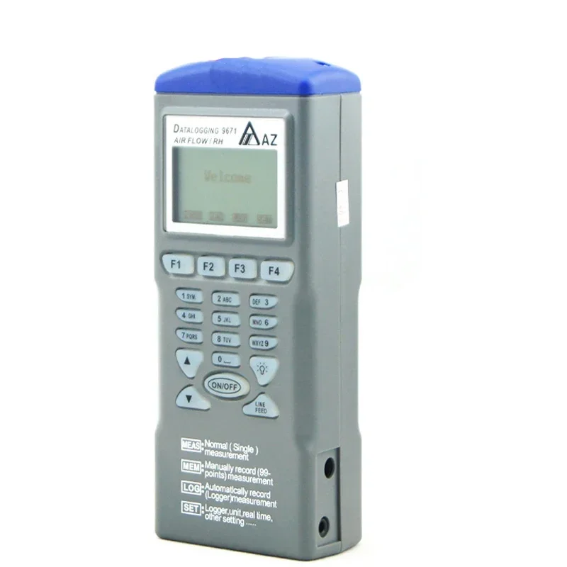 AZ-9671 مسجل بيانات رقمي جديد لقياس شدة الريح مع مبرمج نطاق سرعة الرياح 0.6 ~ 32 متر/الثانية AZ9671 مبيعات ساخنة