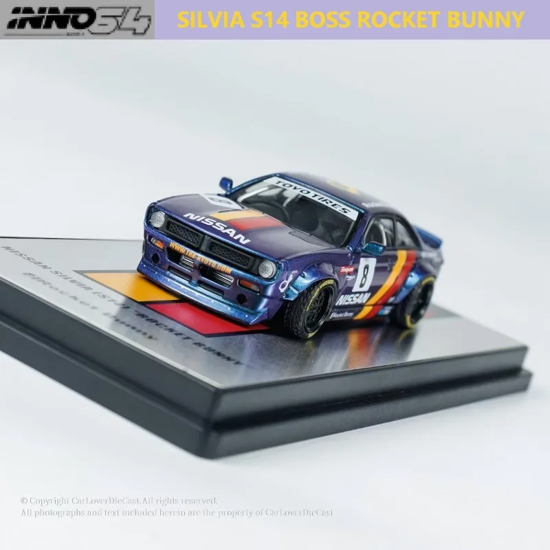 inno-1-64-nissan-silvia-s14-boss-rocket-bunny-alloy-die-casting-car-model-collection-model-boy-gift-christmas-gift