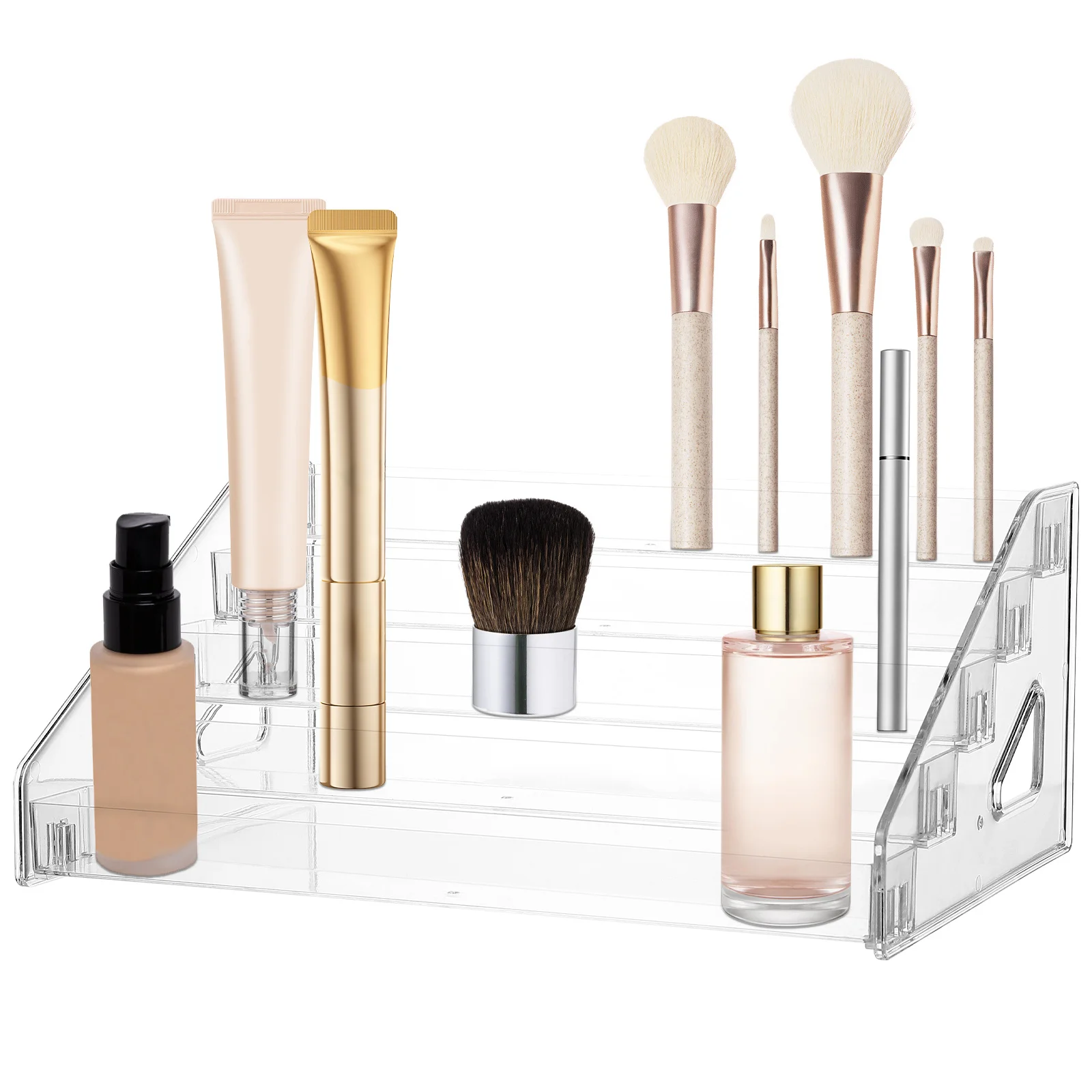 

Acrylic Display Stand Multi-Layered Perfume Organizer Makeup Palette Organizer Nail Polish Holder Storage Rack for Dresser