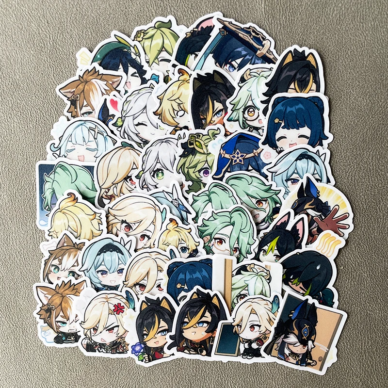 40pcs Genshin Impact Sticker Baizhu Dehya Kaveh Mika — Perfect Funs of Game