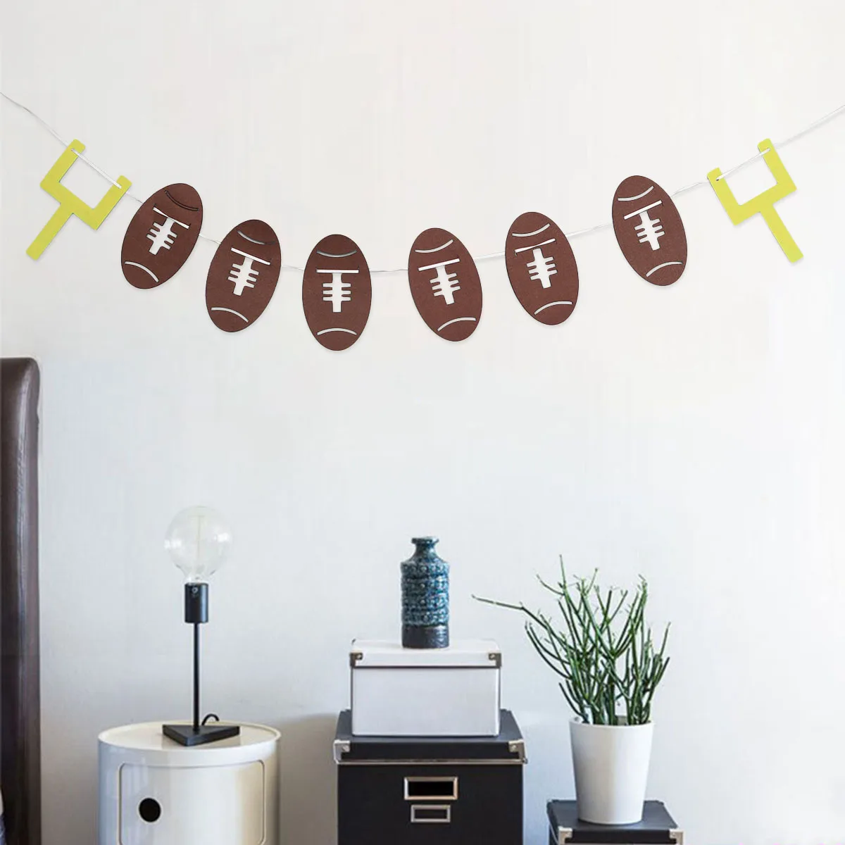 

Rugby Football Party Decorations 3M Birthday Bunting Supplies NonWoven Flags Celebration Activities Decor