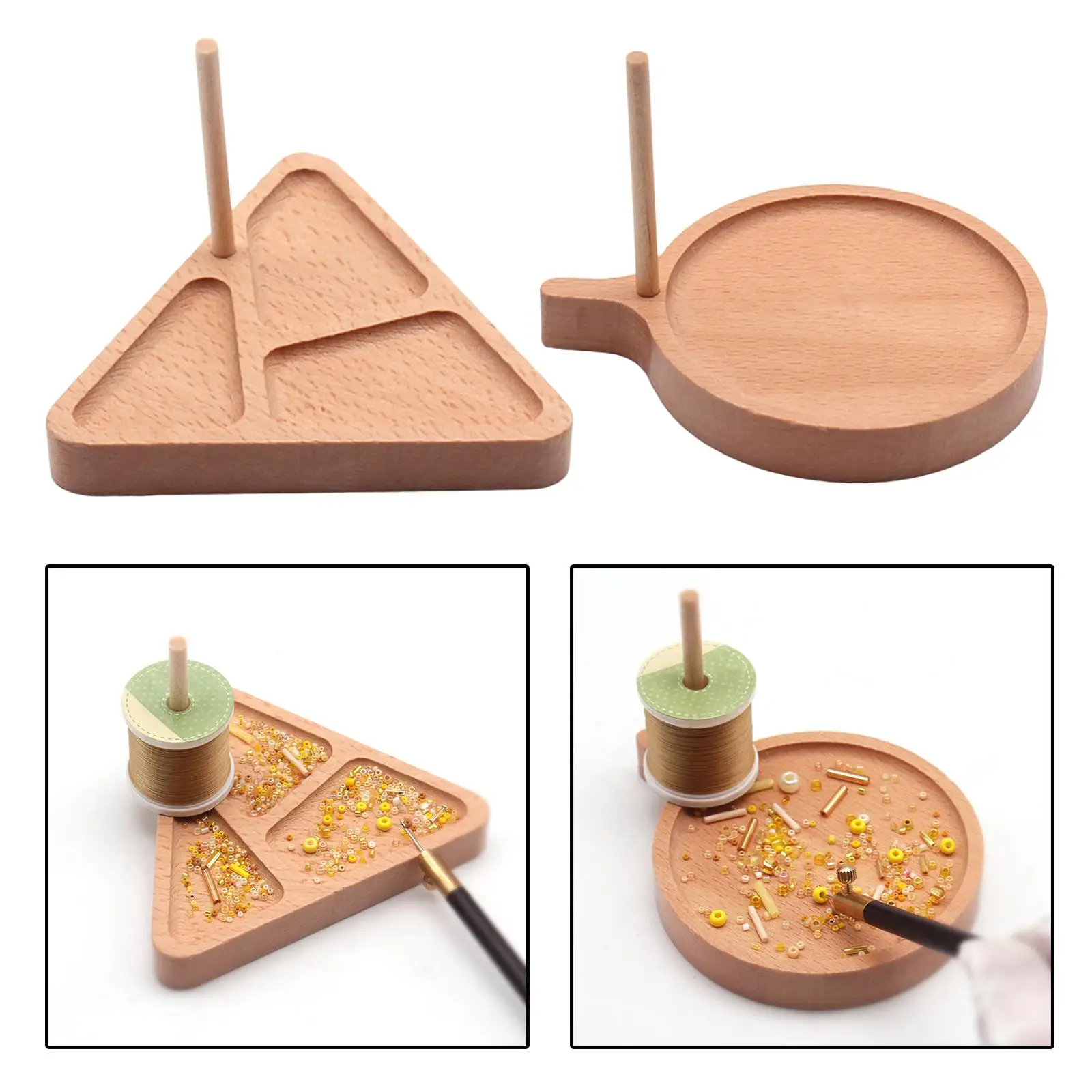 Bead Bead Holder Natural Wood Beading Kit Bead Loom Kit Jewelry Making Supplies for Beadwork Manual Gift Making for Chilldren