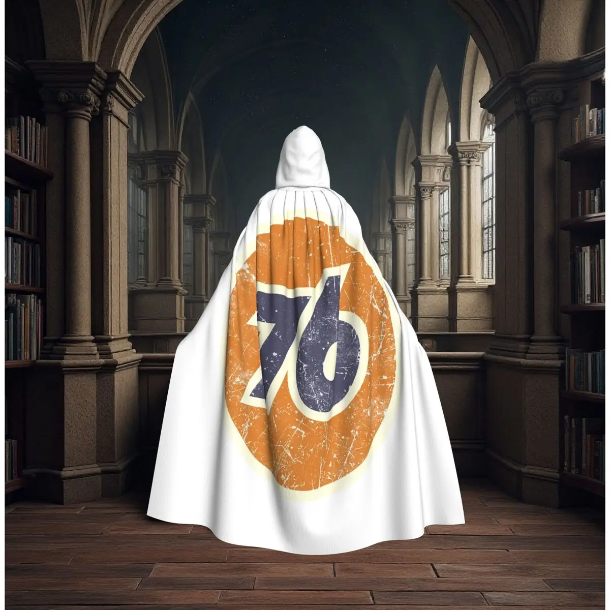 76 Oil Union Vintage Long Hooded Cloak Witch Medieval Costume Cosplay Cape HalloweenVampire Adult Unisex - view 2