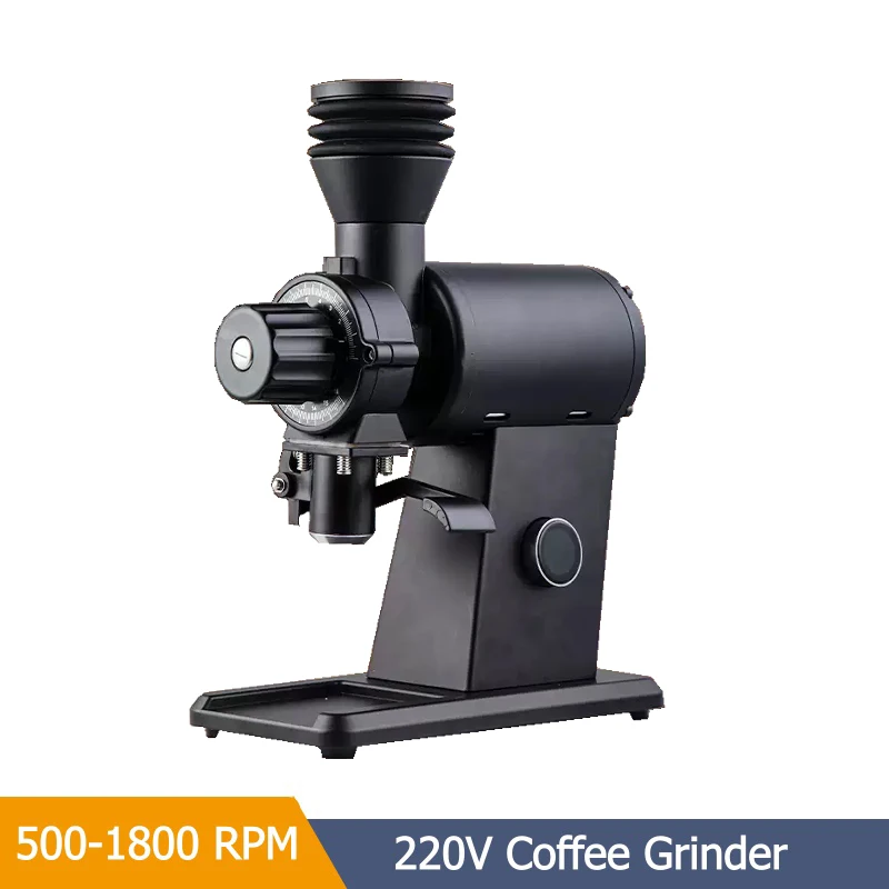 90mm Flat Titanium Coating Burr Espresso Coffee Grinder 600W 220V/50HZ Semi-Automatic for Coffee Shops