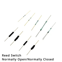 10pcs Reed Switch Magnetic Switch 4*28MM Normally Open Normally Closed NO NC Magnetic Conversion Sensor Induction Switch 1.8*10