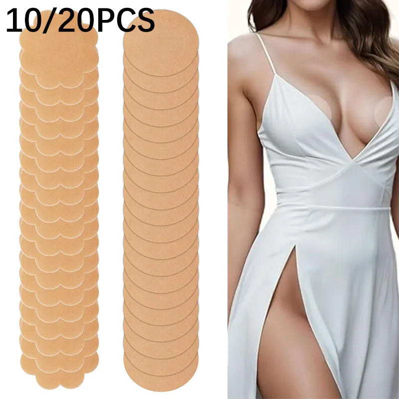 

10/20Pcs Disposable Invisible Nipples Cover Self-Adhesive Petal Pasties For Women Breathable & Skin-Friendly Breast Stickers