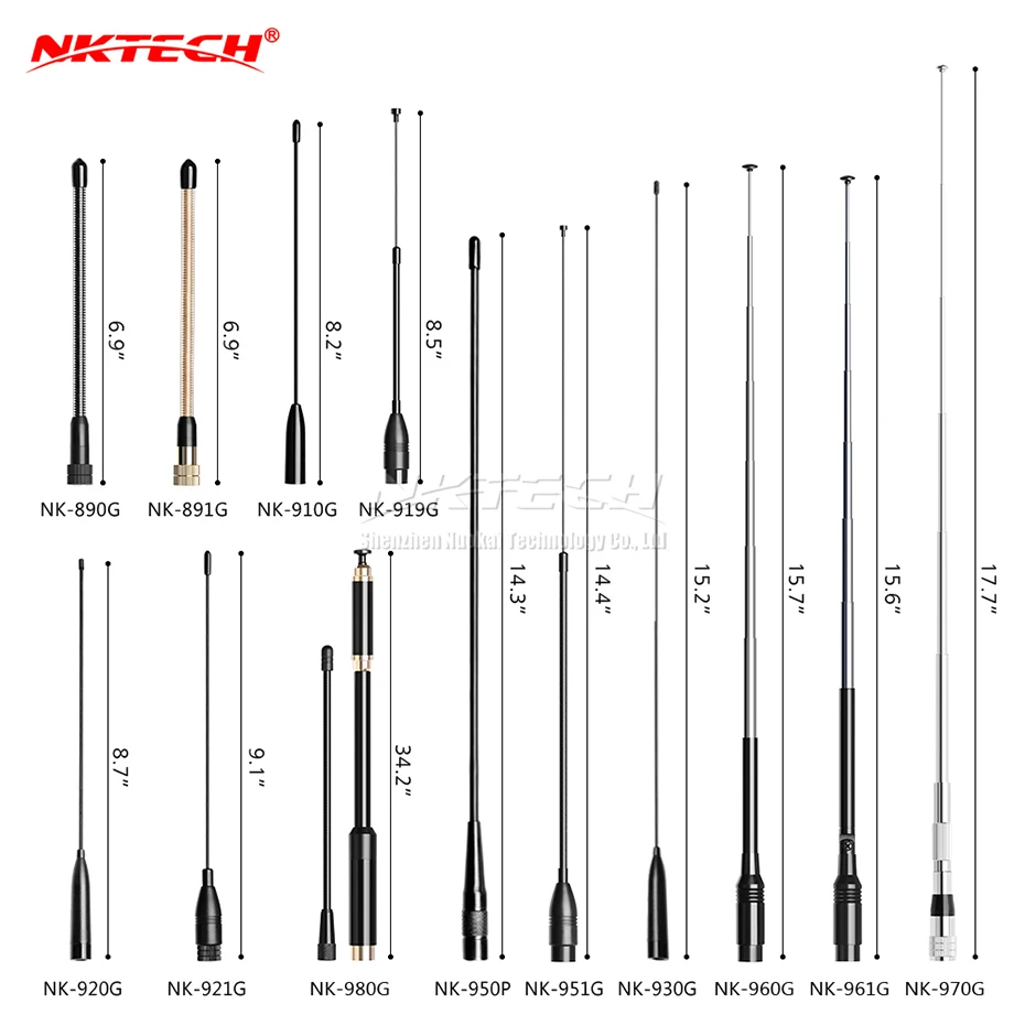 NKTECH SMA-Male Antenna Dual Band For TYT MD-380 MD-390 GPS MD-UV380 MD-UV390 TH-UV8000D TH-UV3R UV8000E Retevis RT82 RT3 GT-77S