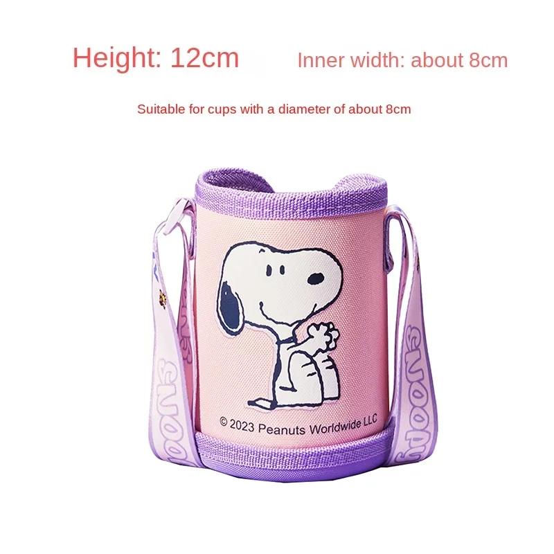 Snoopy Portable Neoprene Vacuum Cup Sleeve Water Bottle Cover Cartoon Kids Insulator Sleeve Bag Glass Bottle Case Pouch Accessor