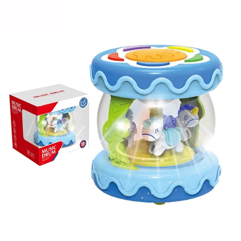 Juguete de tambor Flash para niños pequeños, máquina de tambor educativa temprana, instrumento musical