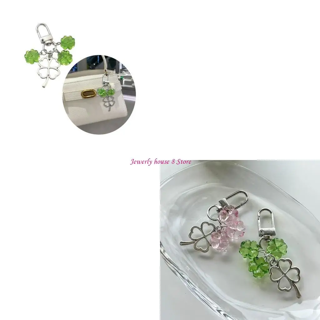 

Four Phone Strap Acrylic Charm Handmade Keychain Camera Lucky DIY Jewelry Gift