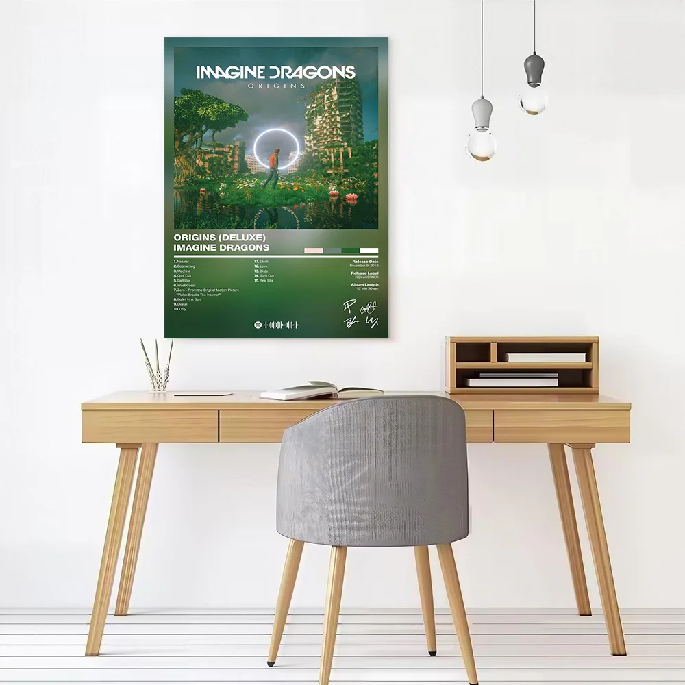 Imagine Dragons - Origins (Deluxe) Printed Canvas Poster Personalized High Quality Wall Art Paintings for Decoration Living Room