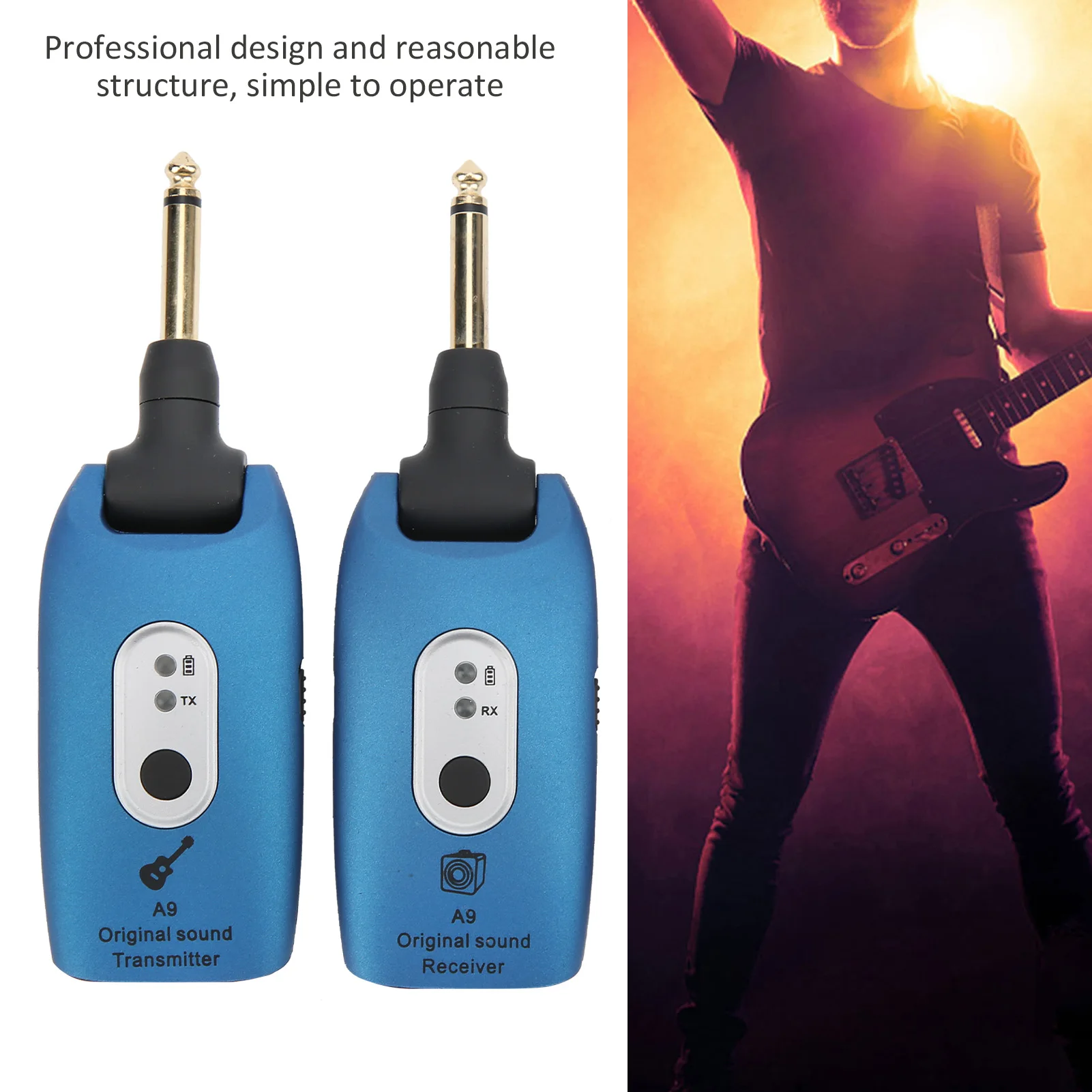 2.4GHz Wireless Guitar Receiver Guitar Transmitter Receiver Wireless System A9 2.4GHz USB Cable Musical Instrument Accessories view 6