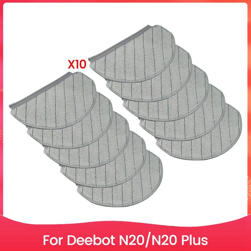 Mop Cloth Pads For Ecovacs Deebot N20/N20 Plus Robot Vacuum Cleaner Replacement Parts Kit