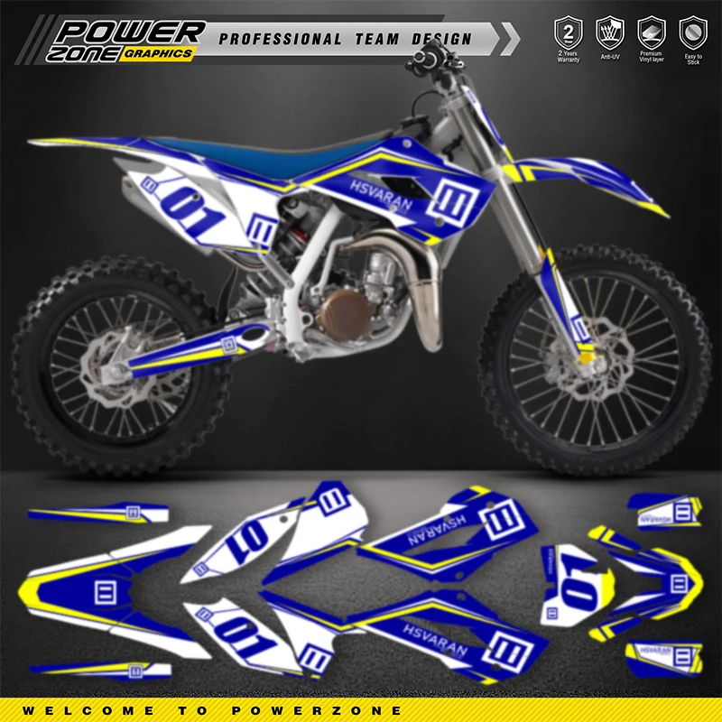 PowerZone Custom Team Graphics Backgrounds Decal Stickers Kit For Husqvarna TC85 2017 2016 2015 2014 07