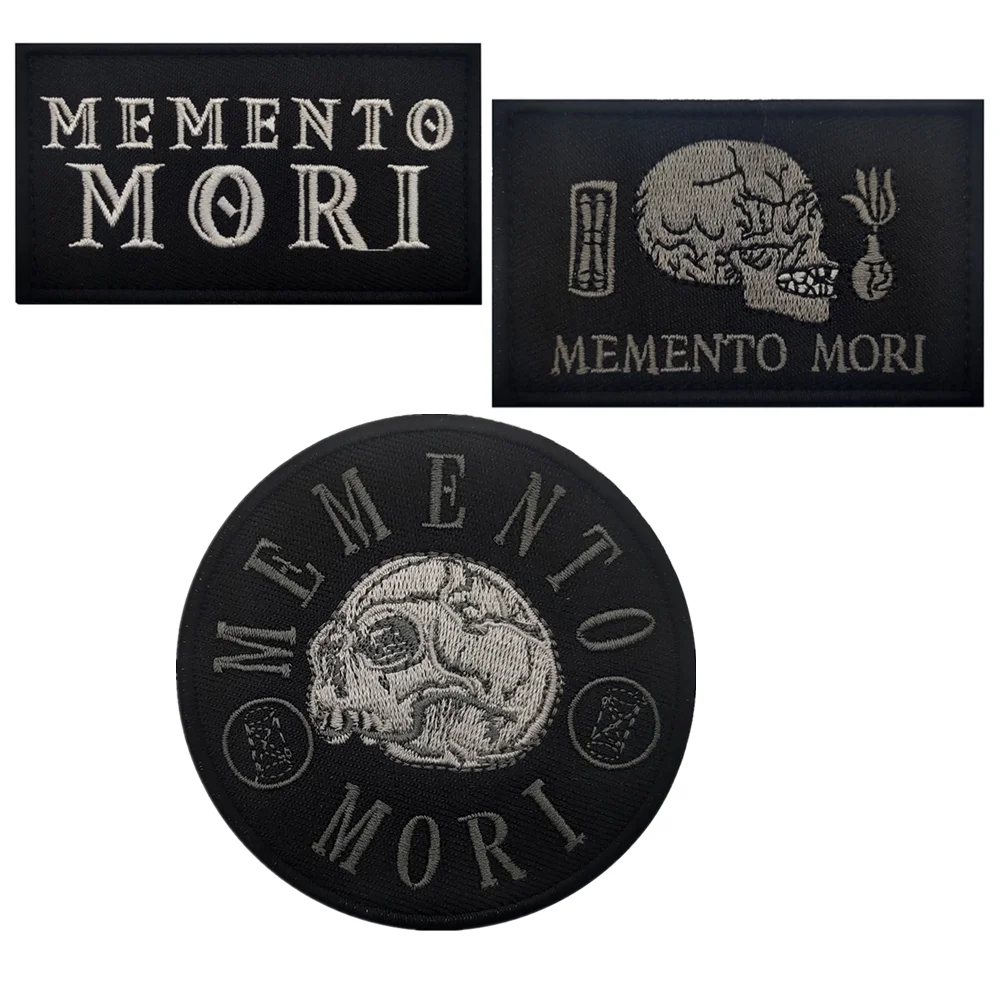 memento mori Patches Personalised Clothing Backpacks Hat Patches Badges Armbands Hook and Loop Stickers