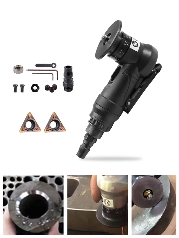Pneumatisches 45-Grad-Fasenwerkzeug, Metallentgratungs- und Trimmgerät, Bogenkanten-Abschräger-Set für Präzisionstechnik – Detail 11