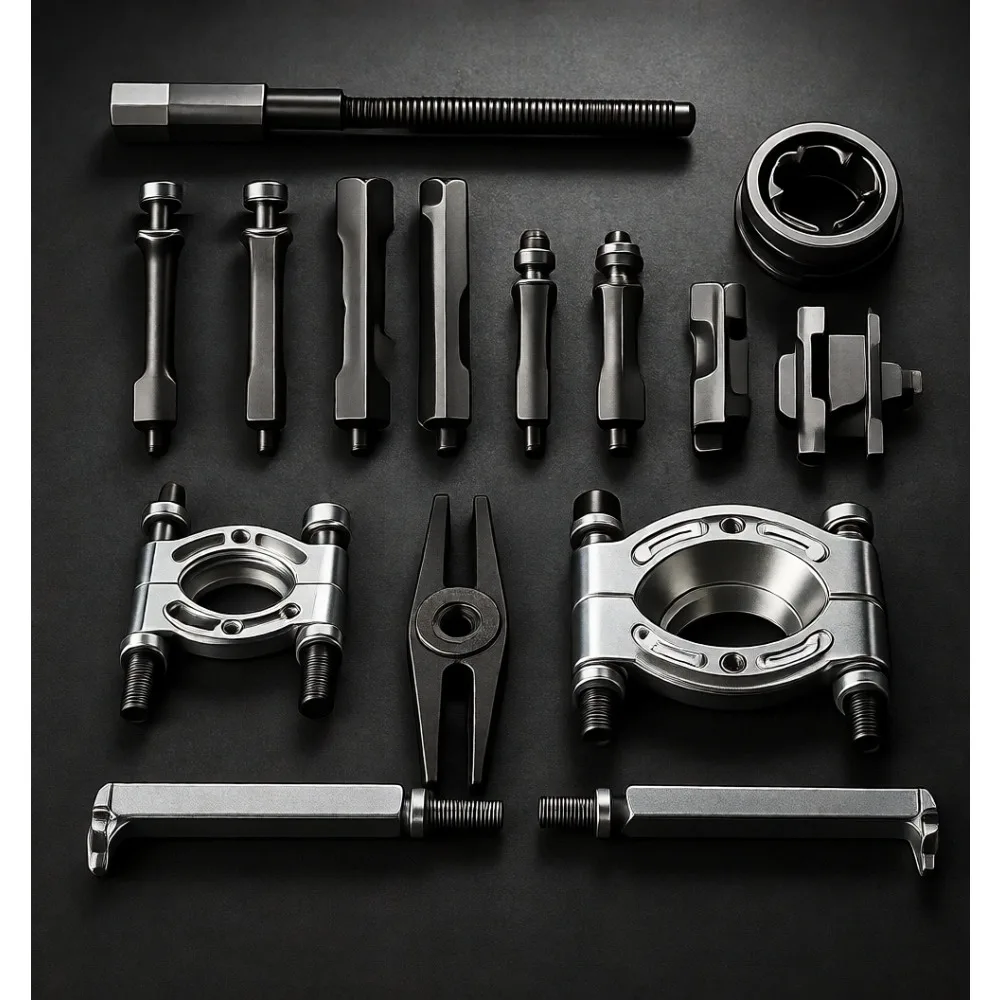 

Heavy Duty 5 Ton Bearing Puller Set 14PCS Wheel Hub Axle Puller Kit 2 and 3 Inch Splitters Gear Removal Tool