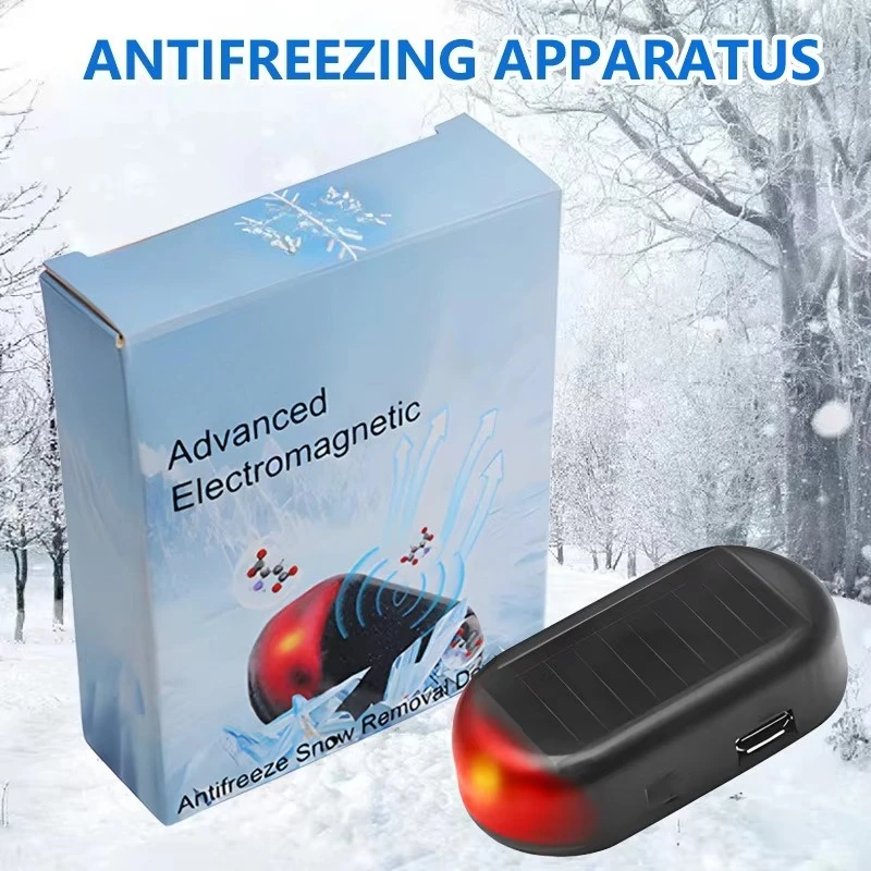Car window glass winter anti-ice and snow cover interferes with anti-freezing device