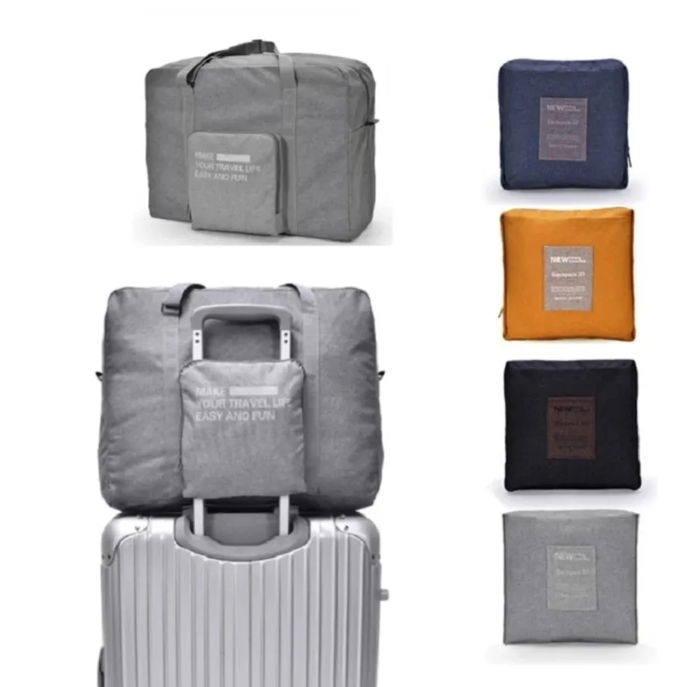 Sacos De Viagem De Alta Capacidade, Prático Bolsa De Nylon Dobrável, Resistente à Sujeira Duffle Bag