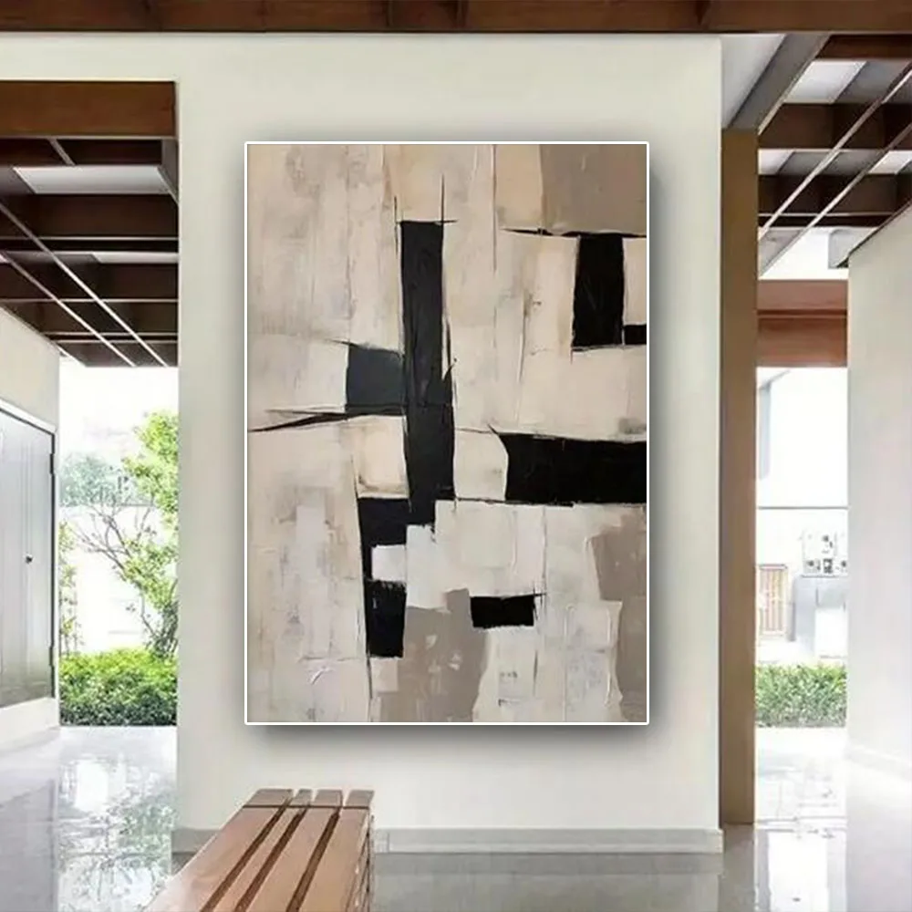 

100% Handmade Oil Painting On Canvas Four Season City Tree Modern Abstract Landscape Palette Knife Wall Art Picture Living Room