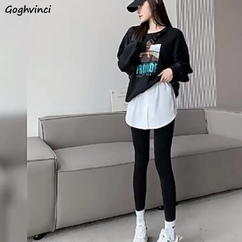 Spódnice Damskie Moda Koreańska Warstwowe Imitacja Dół Elastyczna Talia Jednolity Kolor Guziki Uniwersalne Streetwear Casual Przedłużacz Wiosna Codzienne Mujer