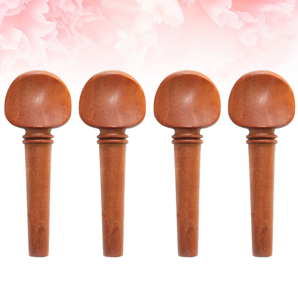 

4pcs Violin Pegs Jujube Wood Replacement For 4/4 Violin Tuning Pegs Hardwood String Adjuster Accessories Instrument Parts