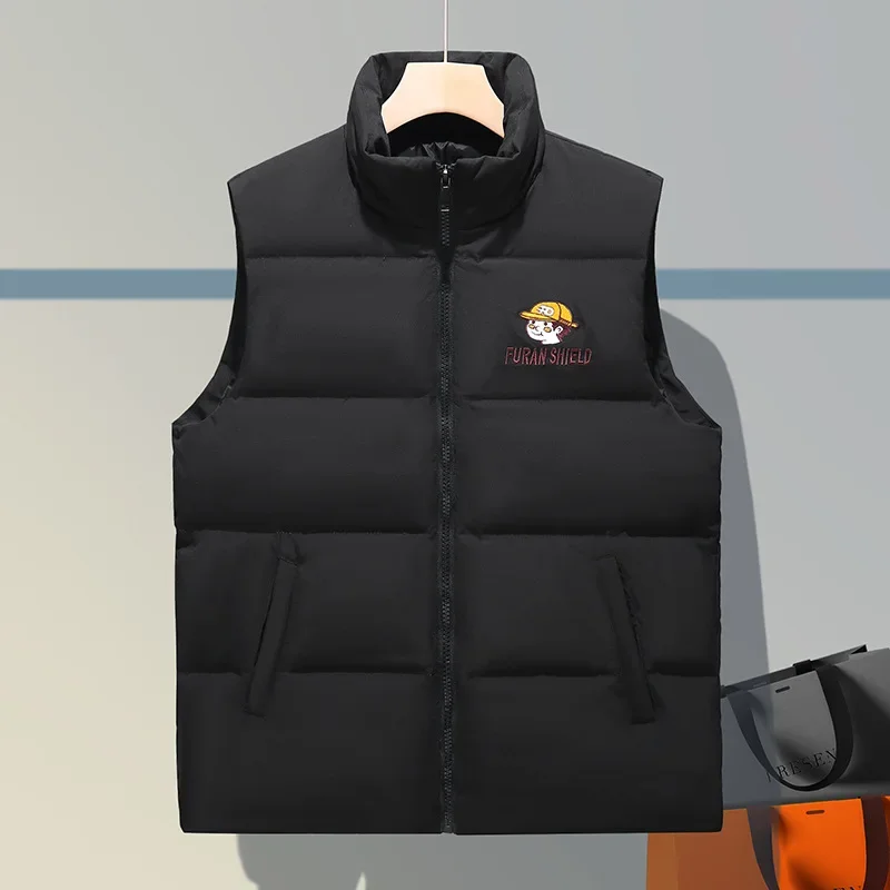 160KG 2025 nuovo gilet esterno spesso con colletto alla coreana autunno e inverno Plus Size 11XL