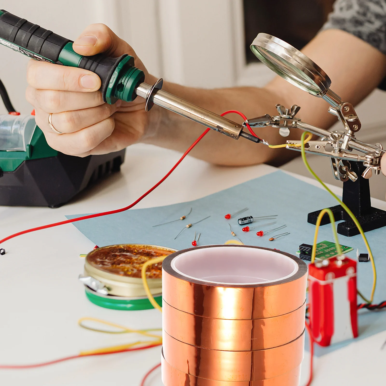 

4pcs Heat Resistant Tape Professional Thermal Insulation Adhesive For Electrical Motors Multi-Function Protective Heat Transfer