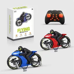 Remote Control Children's motorcycle toys Stunt Motorcycle Drone Land And Air Dual Mode RC Motorcycle Quadcopter Rechargeable