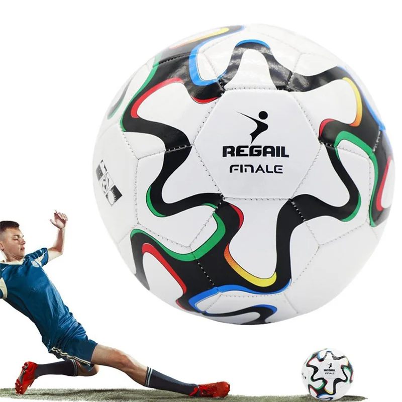 

REGAIL Professional Size 5 Thickened Soccer Ball Team Match Balls Machine-Stitched Football Practice Training Balls