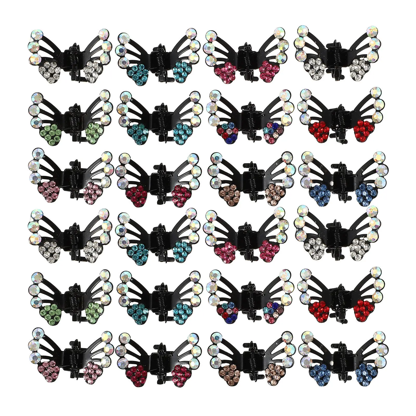 

36Pcs Small Hair Claw Clips Sparkling Crystal Design Strong Jaw Grip Hair Styling Accessory for Women Girls Elegant Outfit