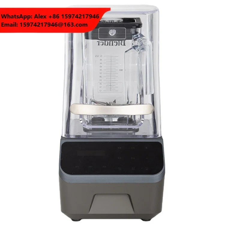 Professional Blender Strong Heavy Duty Commercial Blender With Removable Soundproof Enclosure Smoothies Mixer