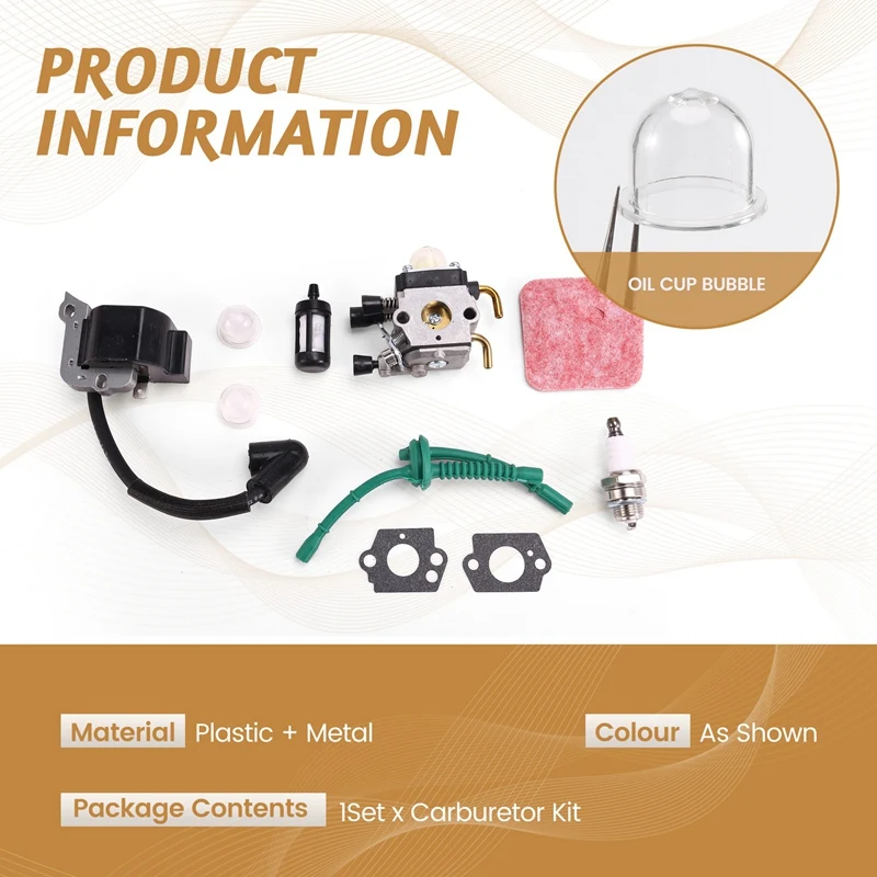 Carburetor Ignition Coil For STIHL Fs55 Fs38 Fs55r Km55 Fs45 Fs46 Trimmer Kit Lawn Mower Carburetor