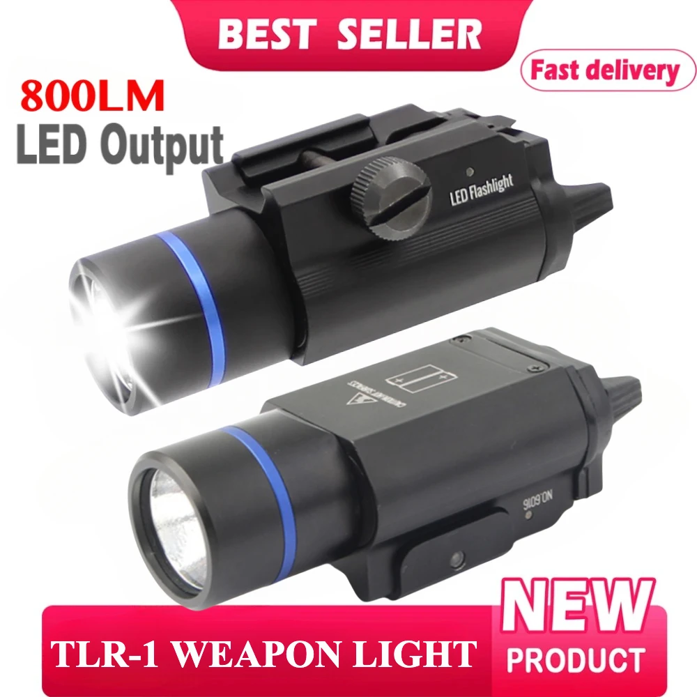 التكتيكية TLR-1 مصباح ليد جيب المعادن 800 لومينز ضوء إحترافي بندقية اكسسوارات 20 مللي متر ل غلوك 17 الادسنس بندقية TLR1 كشاف الشعلة #1