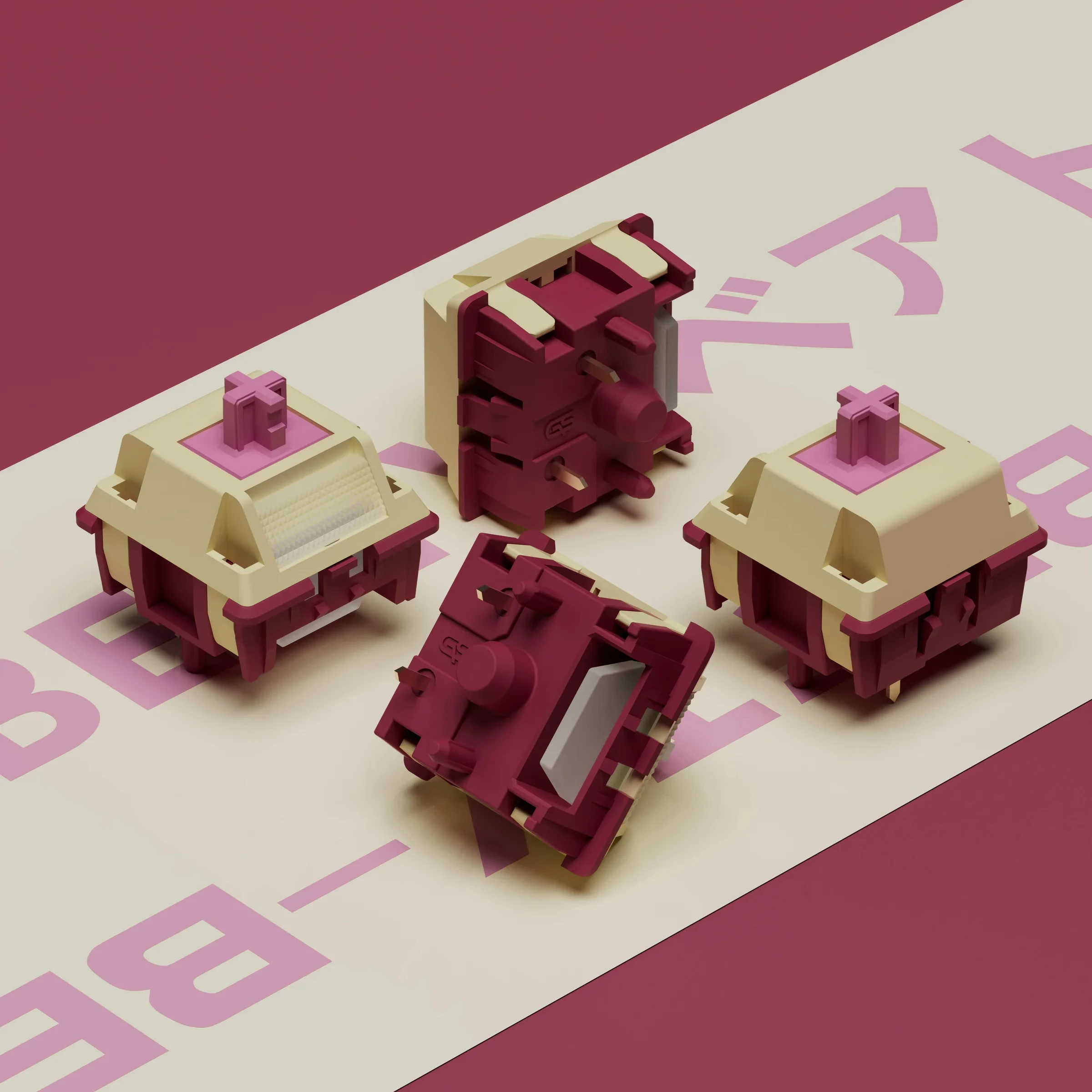 G-Square Re:0 Ram/Rem/EMT/Beatrice مفتاح خطي كتم الصوت للوحة مفاتيح الألعاب الميكانيكية مفاتيح Mx المخصصة GK64 GMK67 KT68 #3