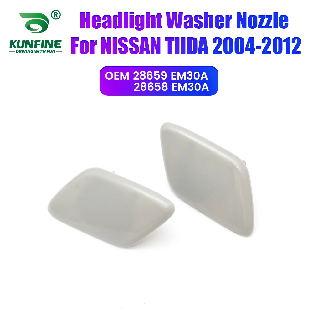 

Car Headlight Front Bumper Washer Spray Nozzle Jet Headlamp Pump Cover For NISSAN TIIDA 2004-2012 28659 EM30A 28658 EM30A