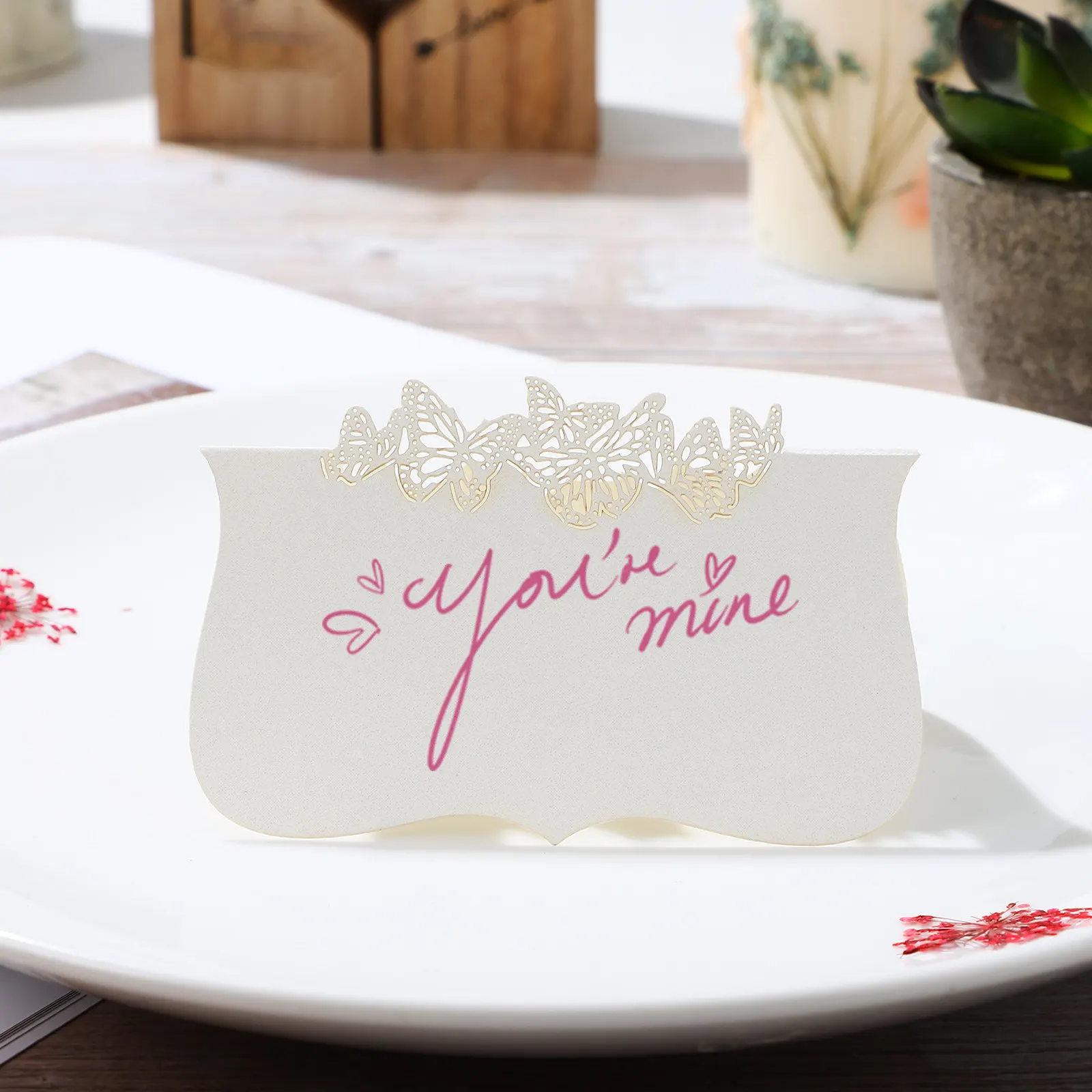 

50 Pcs Small Card Name Cards for Wedding Tented Table Seating Place Setting Paper