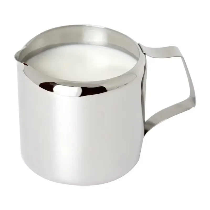 High Quality Eco Friendly Silver Stainless Steel Milk Pitcher Multi Capacity American Style For Coffee Shop Use