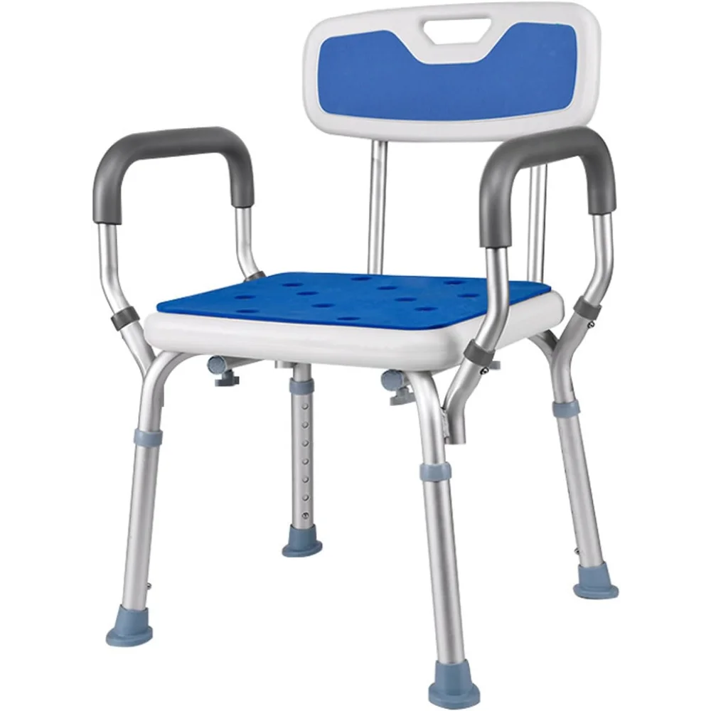 

Heavy Duty Bath Chair with Upholstered Shower Chair with Arms and Backrest for Bathtub Shower Chair for Seniors