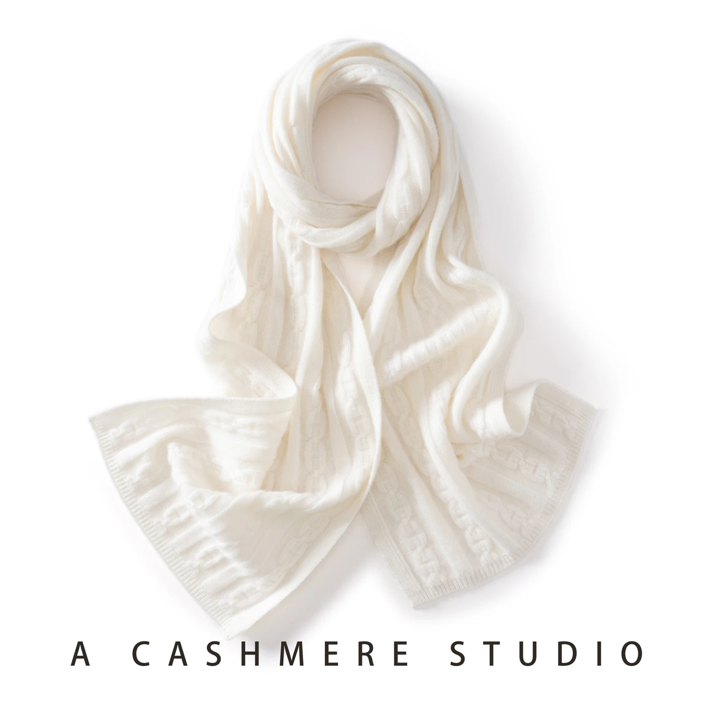 MERRILAMB Syal Wanita Kasmir 100% Berkualitas Musim Gugur Musim Dingin Syal Rajut Solid Hangat untuk Luar Ruangan Syal Kasual Tebal