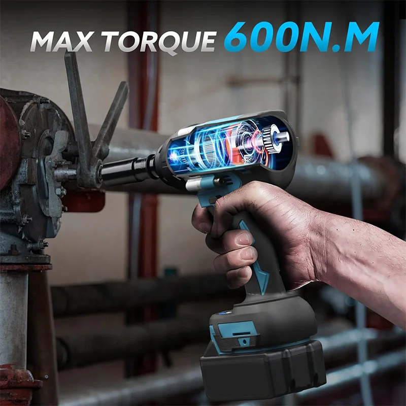 1800NM Cordless Electric Impact Wrench Compact Model Brushless Motor Lithium Electric Drive For 21V Makita Battery Pin
