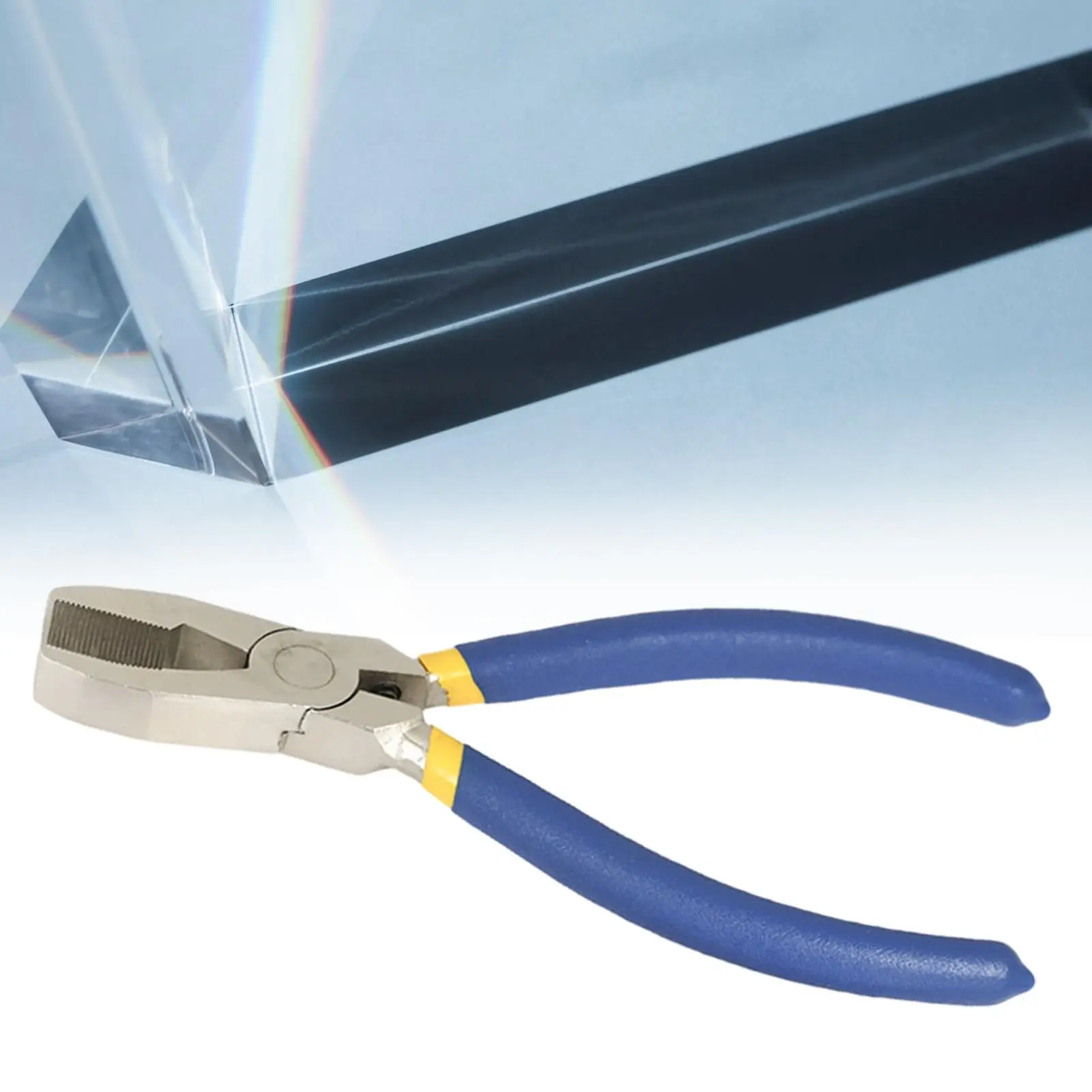 Glass Cutting Plier Tool, Bent Nose Pliers Metal Key Fob Pliers Glass Breaking Plier for Fusing, Mosaic Art, Key Fob, Mirror