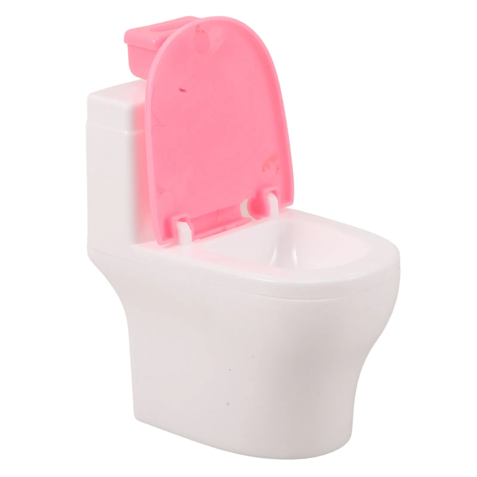 

Realistic Mini Plastic Toilet for Pretend Play Simulated Dollhouse Bathroom Accessory Decorative Miniature Furniture